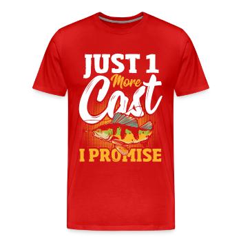Juste 1 autre casting que je promets de pêcher - T-shirt bio Premium Homme - rouge - Devant - Damien (186cm)
