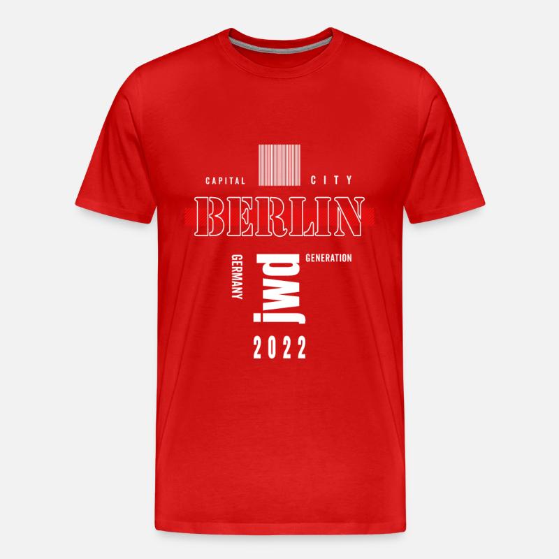 Berlin Hauptstadt Janz weit draußen - Männer Premium Bio T-Shirt - Rot