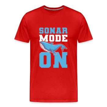 Sonar Mode On Marine Science Marine Biologist - Männer Premium Bio T-Shirt - Rot - Vorne - Damien (186cm)