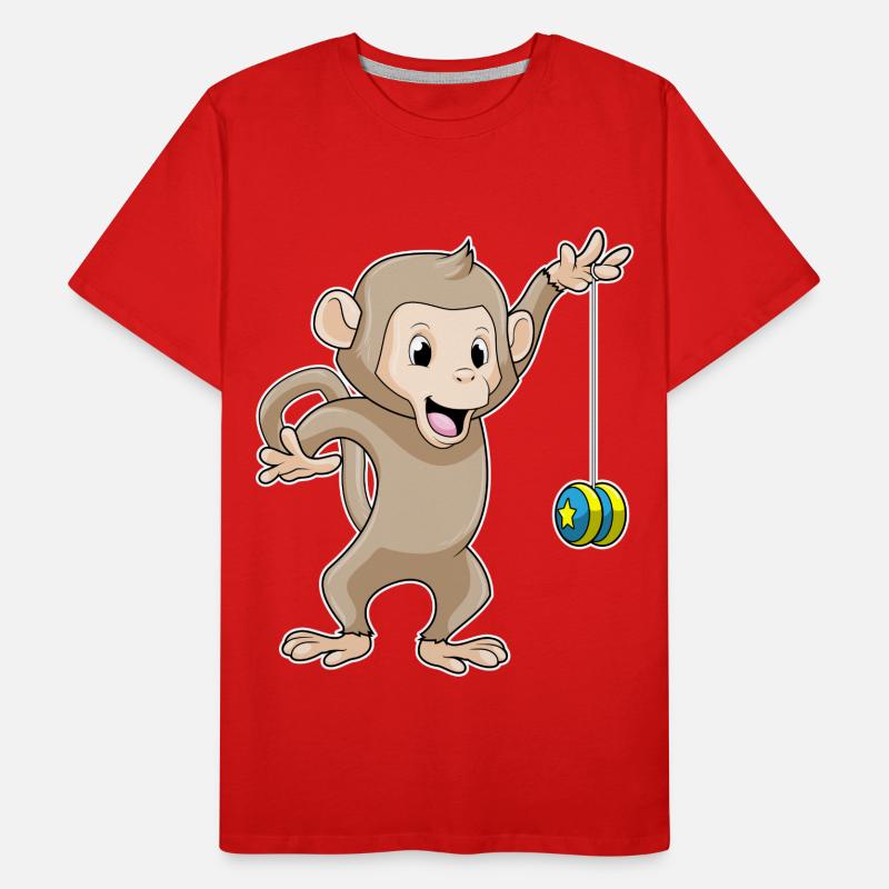 Affe mit Jojo Männer Premium Bio T-Shirt