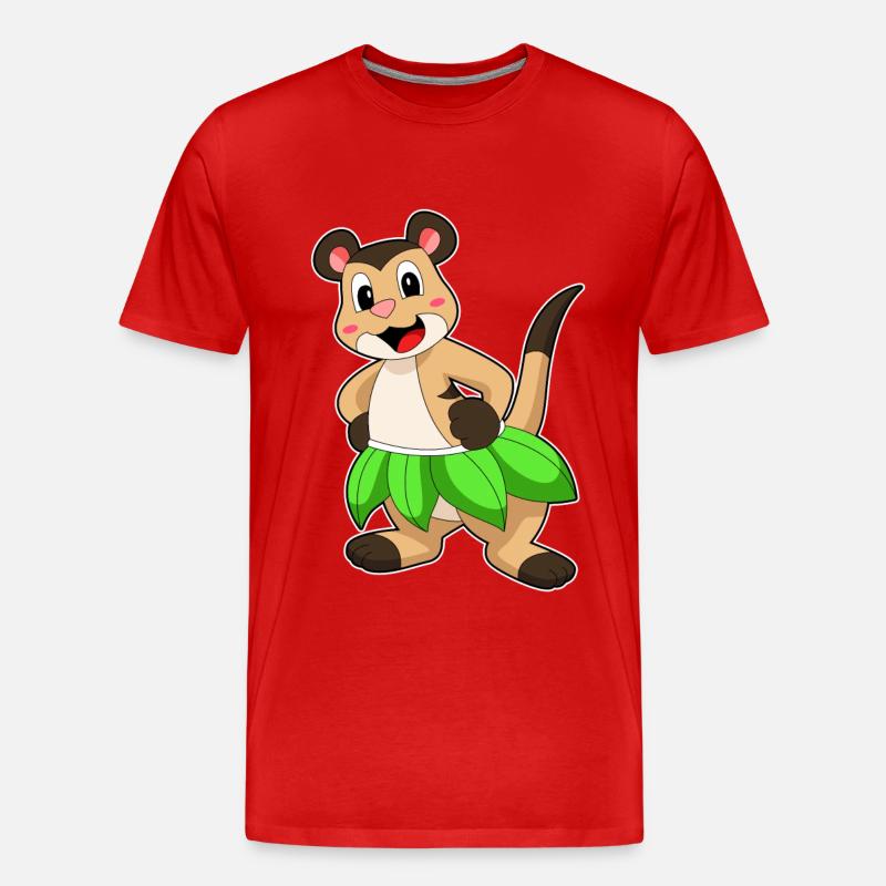 Suricates dansant ballet - T-shirt bio Premium Homme - rouge