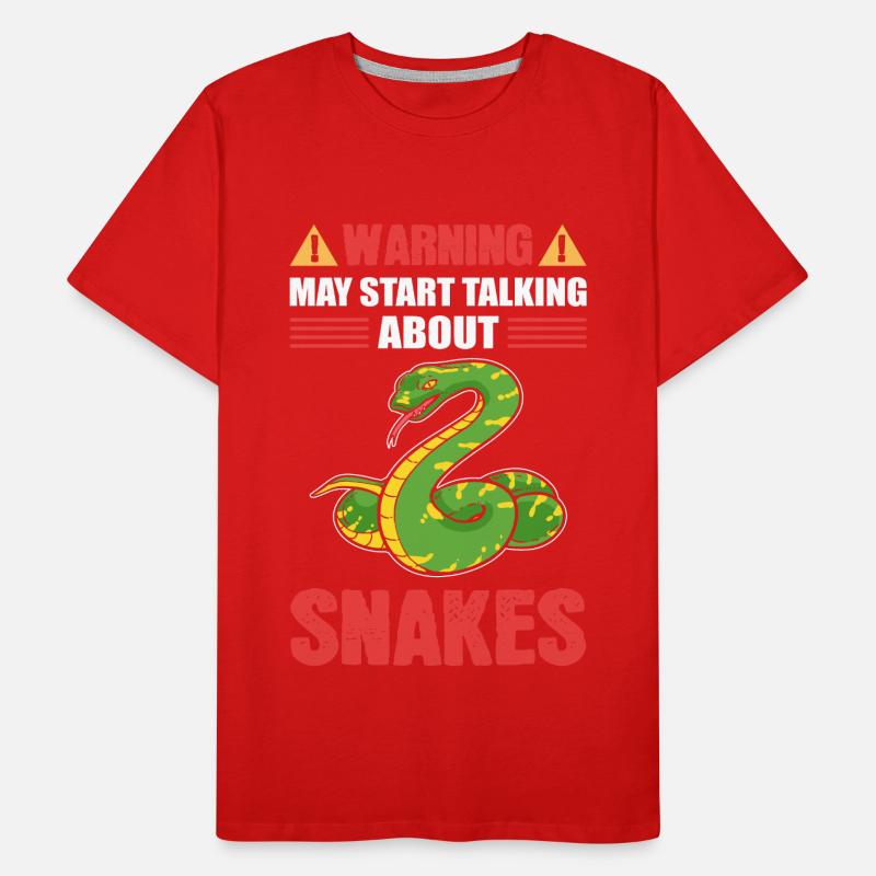 Warning May Start Talking About Snakes Snake Men's Premium Organic T-Shirt