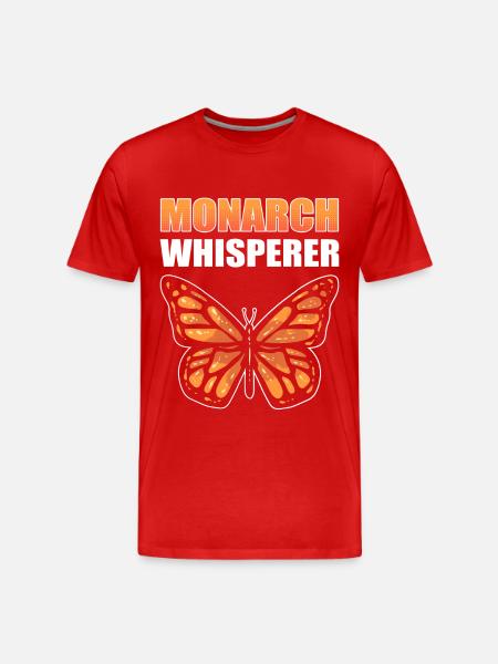 Monarque Chuchoteur Monarque Papillon - T-shirt bio Premium Homme - rouge