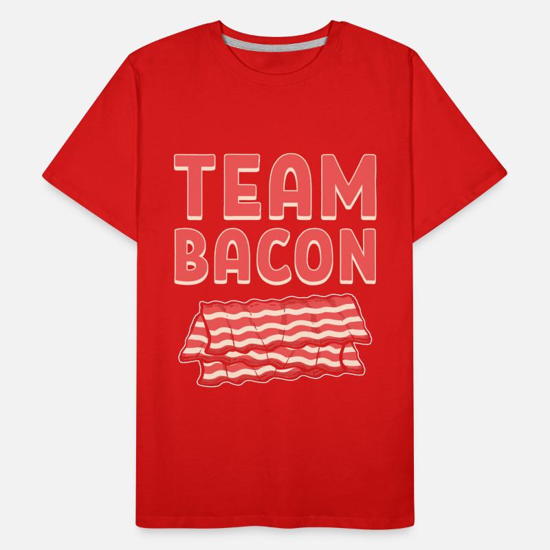 Team Bacon Ham Meat Breakfast Bacon and Egg Men's Premium Organic T-Shirt