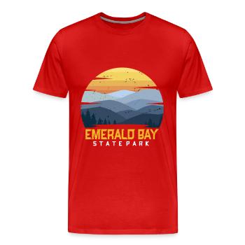 State Park California Emerald Bay Camping Nevada - Men's Premium Organic T-Shirt - red - Front - Damien (186cm)