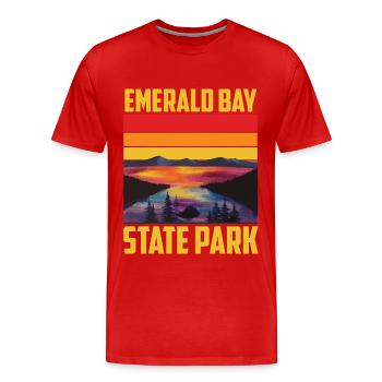 Lake Tahoe Emerald Bay Nevada California Staatspa - Men's Premium Organic T-Shirt - red - Front - Damien (186cm)