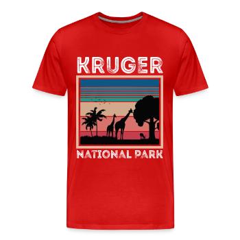 Giraffen-Nationalpark Afrika Krüger-Safari Big Fiv - Männer Premium Bio T-Shirt - Rot - Vorne - Damien (186cm)