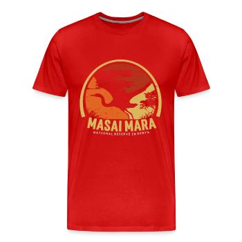Réserve nationale du Masai Mara Kenya Serengeti Wildti - T-shirt bio Premium Homme - rouge - Devant - Damien (186cm)