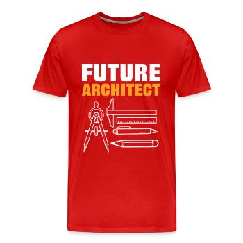 Architecte Architecture Architecture Etudiant Ingenieu - T-shirt bio Premium Homme - rouge - Devant - Damien (186cm)
