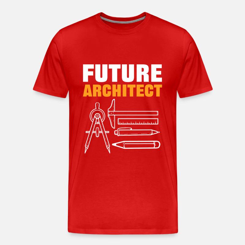 Future Architect Architecture Student - Men's Premium Organic T-Shirt - red