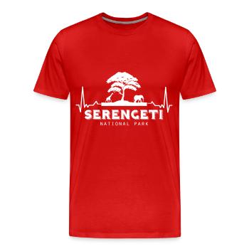 Parc national du Serengeti Tanzanie Afrique Safari Big - T-shirt bio Premium Homme - rouge - Devant - Damien (186cm)