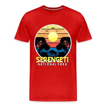 Africa Safari Parc national du Serengeti Tanzanie Sava - T-shirt bio Premium Homme - rouge - Devant - Damien (186cm)