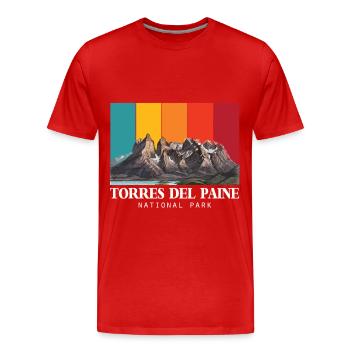Torres del Paine Chile Nationalpark Eisberge - Männer Premium Bio T-Shirt - Rot - Vorne - Damien (186cm)
