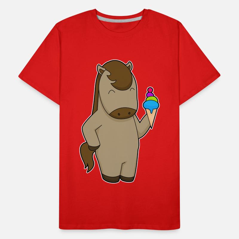 Gaufrier à cheval T-shirt bio Premium Homme