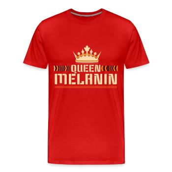 Femme noire Reine Mélanine Black Lives Matter F - T-shirt bio Premium Homme - rouge - Devant - Damien (186cm)