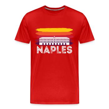 Maison Italienne Naples Rétro Italie Naples - T-shirt bio Premium Homme - rouge - Devant - Damien (186cm)