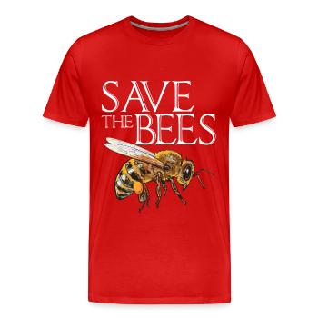 Save The Bees Imkerei Honigbiene Bienenkönigin Imk - Männer Premium Bio T-Shirt - Rot - Vorne - Damien (186cm)