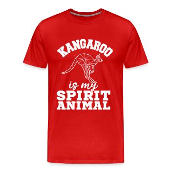 Kangaroo Spirit Animal Australien Outback Beutelti - Männer Premium Bio T-Shirt - Rot - Vorne - Damien (186cm)