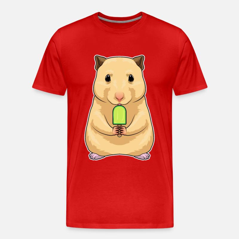 Popsicles de hamster - T-shirt bio Premium Homme - rouge