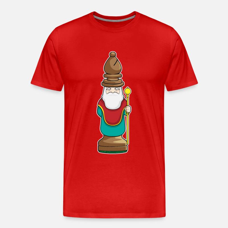 Pièce d’échecs Coureur d’échecs - T-shirt bio Premium Homme - rouge