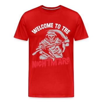 Sensenmann-Sensen-Albtraum-Engel des Todes Hallowe - Männer Premium Bio T-Shirt - Rot - Vorne - Damien (186cm)
