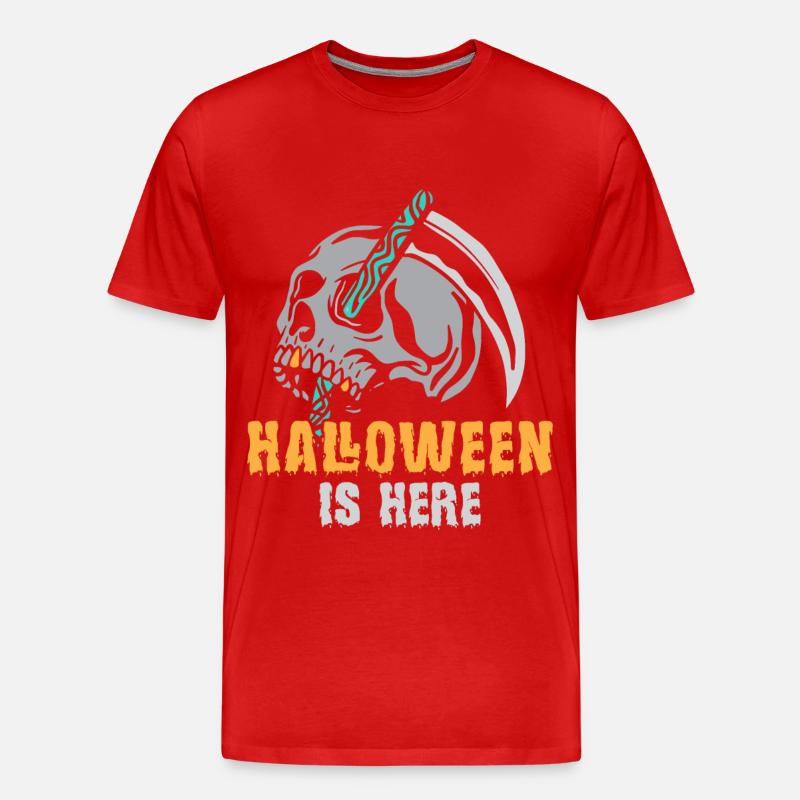 Halloween-Sensenmann-Engel des Todes - Männer Premium Bio T-Shirt - Rot