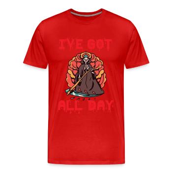 Reaper Sense Sinistre Faucheuse Ange de la Mort Halloween - T-shirt bio Premium Homme - rouge - Devant - Damien (186cm)