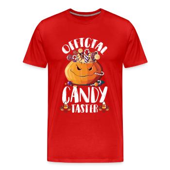 Süßigkeits-Schnupper-Halloween-Party-Albtraum-Kürb - Männer Premium Bio T-Shirt - Rot - Vorne - Damien (186cm)