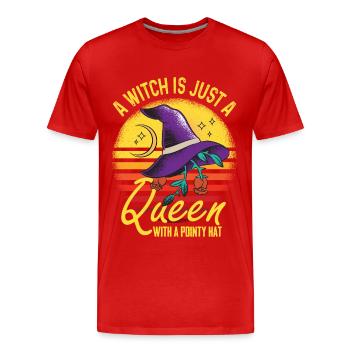 Skelett-Halloween-Party-Albtraum-Getränk-gruselige - Männer Premium Bio T-Shirt - Rot - Vorne - Damien (186cm)