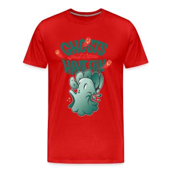 Geist will nur Spaß haben Halloween-Party-Albtraum - Männer Premium Bio T-Shirt - Rot - Vorne - Damien (186cm)