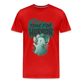 Horror Scary Ghost Halloween Party Night - Men's Premium Organic T-Shirt - red - Front - Damien (186cm)