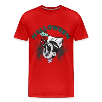 Gruseliges Halloween-Party-Albtraum-Horror-Hallowe - Männer Premium Bio T-Shirt - Rot - Vorne - Damien (186cm)