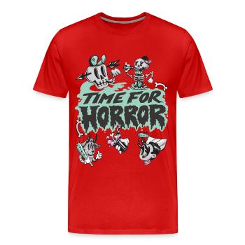 Time For Horror Undead Skeleton Halloween Party - Männer Premium Bio T-Shirt - Rot - Vorne - Damien (186cm)