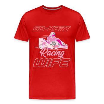 Go Kart Racer Lap Race Track Racing Fun - Men's Premium Organic T-Shirt - red - Front - Damien (186cm)