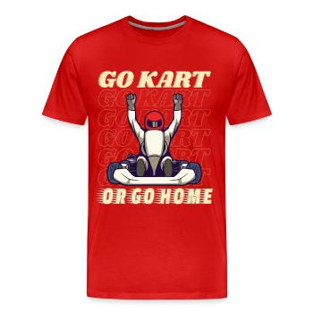Go-Kart Racer Lap Race Track Racing Fun - Men's Premium Organic T-Shirt - red - Front - Damien (186cm)