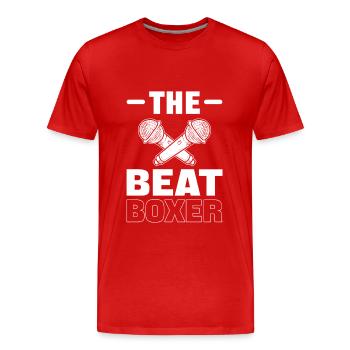 Beatboxer Beatbox Musicien Beatboxing Rappeur Rap Bea - T-shirt bio Premium Homme - rouge - Devant - Damien (186cm)