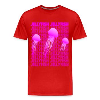 Méduses Poissons Vie sous-marine océanique Animaux marins - T-shirt bio Premium Homme - rouge - Devant - Damien (186cm)