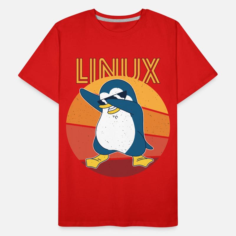 Linux Admin Cool Penguin Nerd Informatics T-shirt bio Premium Homme