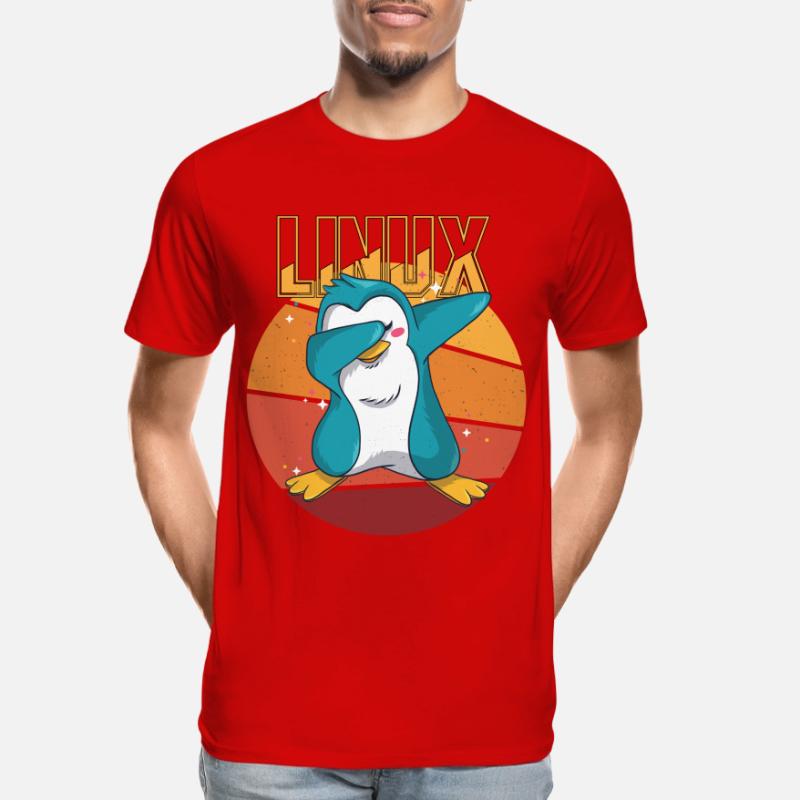 Geek Linux Root Party Penguin Nerd Programmer Comp Men's Premium Organic T-Shirt