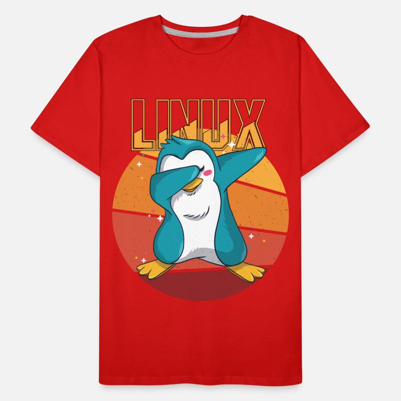 Geek Linux Root Party Penguin Nerd Programmer Comp Men's Premium Organic T-Shirt