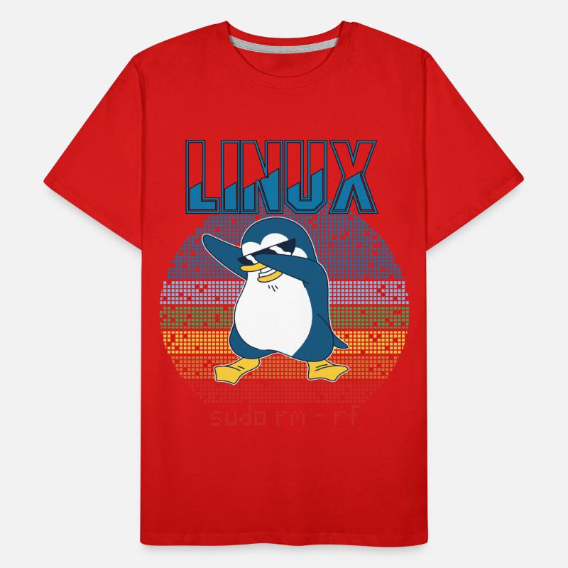 Linux sudo root geek admin pingouin nerd programmeur T-shirt bio Premium Homme