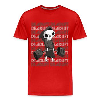 Deadlift Till Death Gym Workout Motivation - Männer Premium Bio T-Shirt - Rot - Vorne - Damien (186cm)