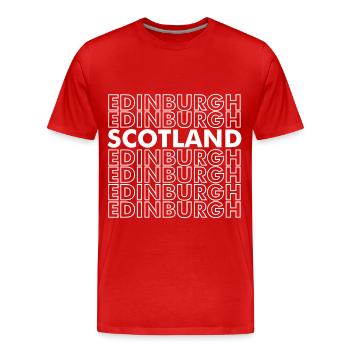 Edimbourg Ecosse Souvenir Touriste Ecossais - T-shirt bio Premium Homme - rouge - Devant - Damien (186cm)