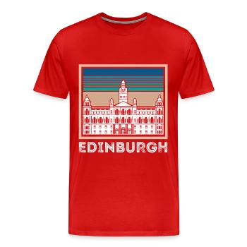 Ecosse Souvenir Ecosse Edimbourg Touristes - T-shirt bio Premium Homme - rouge - Devant - Damien (186cm)