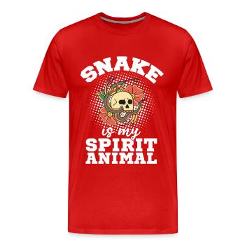 Animal Serpent Serpents Venimeux Serpents - T-shirt bio Premium Homme - rouge - Devant - Damien (186cm)