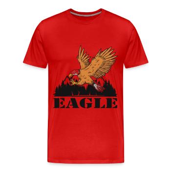 Eagle Birds Falconry Birds of Prey Falcon - T-shirt bio Premium Homme - rouge - Devant - Damien (186cm)