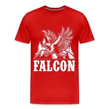 Fauconnerie Faucons Faucons Oiseaux de proie - T-shirt bio Premium Homme - rouge - Devant - Damien (186cm)