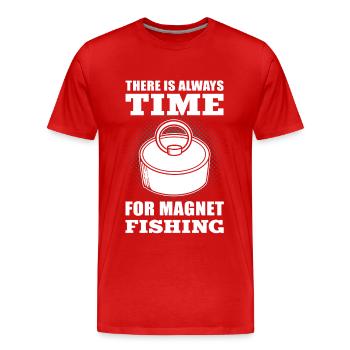 Magnet Pêche Pêcheur Chasseurs de trésors Grappin Gripling Hook Grippe - T-shirt bio Premium Homme - rouge - Devant - Damien (186cm)