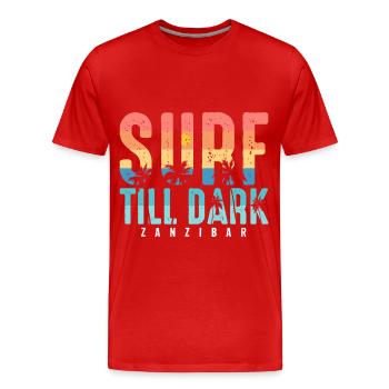Surfen Tansania Palmenstrand Souvenir Afrika - Männer Premium Bio T-Shirt - Rot - Vorne - Damien (186cm)