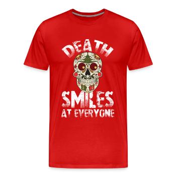 Skull Death Sugar Skull Day of the Dead Lot M - Men's Premium Organic T-Shirt - red - Front - Damien (186cm)